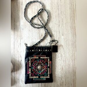 NWT Black American Bling Crossbody Bag
